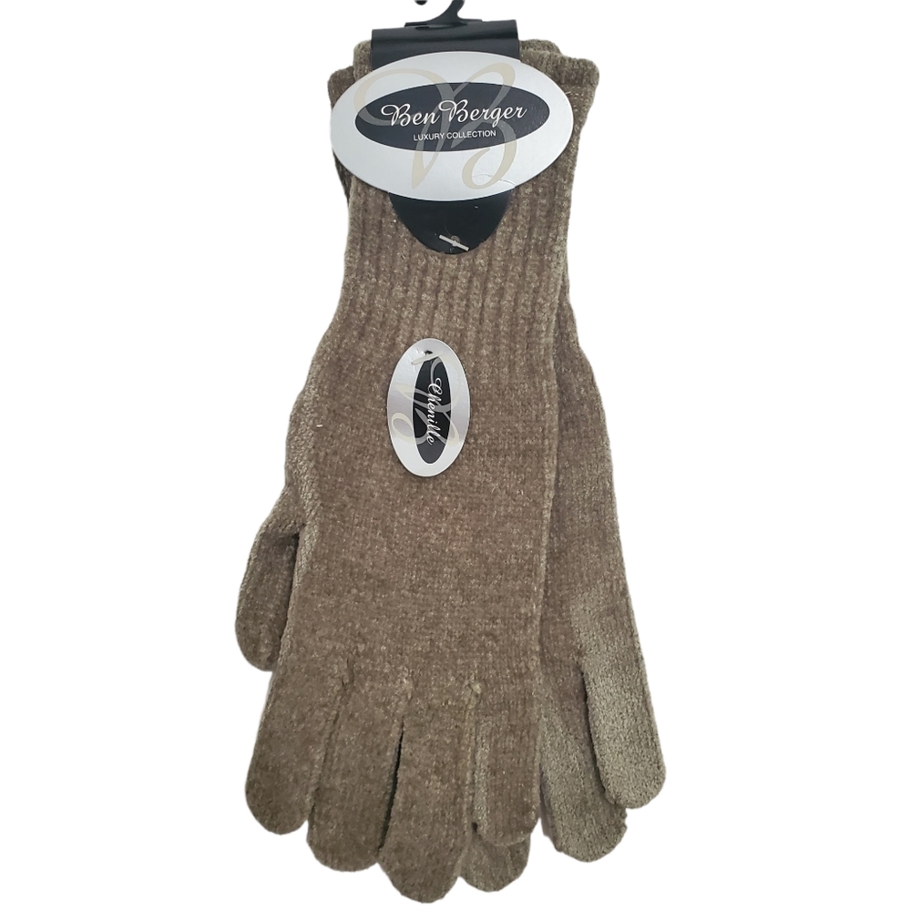 NWT Ben Berger Tan Chanile Mittens - Picture 4 of 4